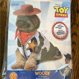 Disney Toy Story Woody Pet Costume Size M/L Rubies NEW